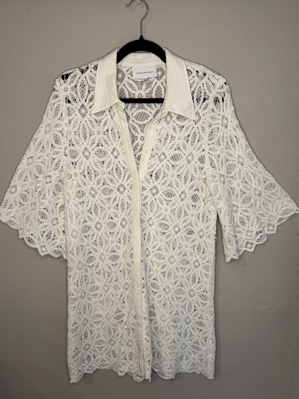 Significant Other White Lace Dress Cover Up
